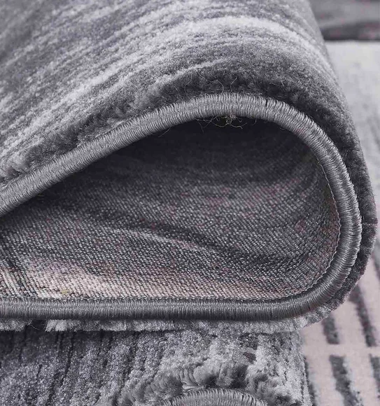Bella Geometric Runner Grey and Cream
