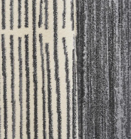 Bella Geometric Runner Grey and Cream