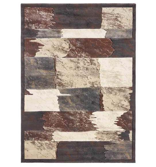 Bella Geometric Carpet Beige Brown