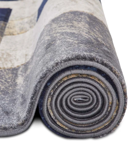 Bella Geometric Carpet Navy