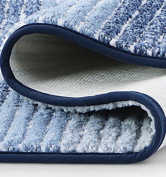 Hermosa Quick Dry Anti skid Bath Mat Blue