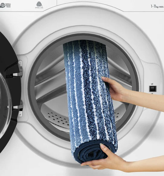 Hermosa Quick Dry Anti skid Bath Mat Blue