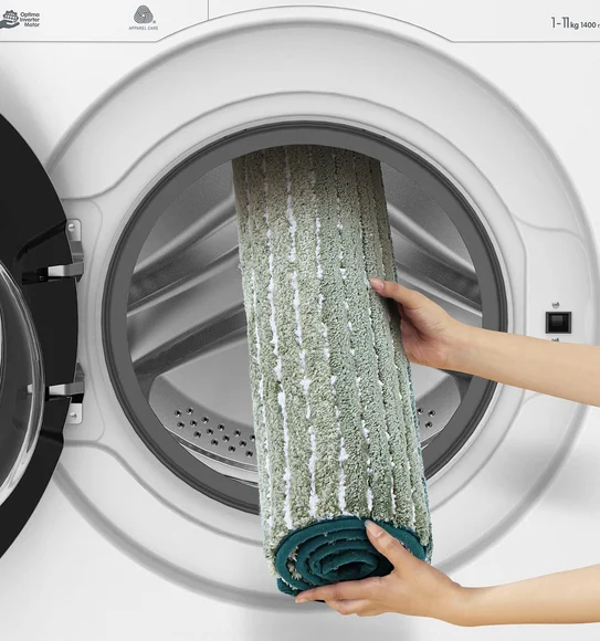 Hermosa Quick Dry Anti skid Bath Mat Green