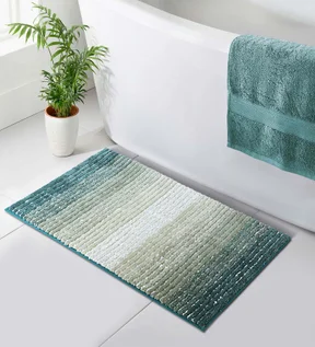 Hermosa Quick Dry Anti skid Bath Mat Green