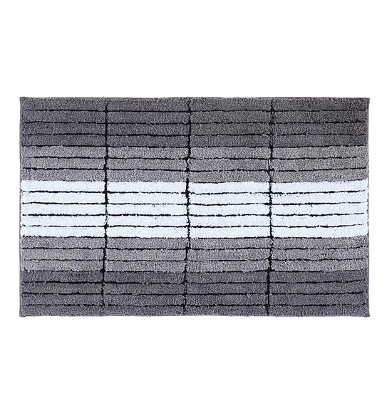 Hermosa Quick Dry Anti skid Bath Mat Charcoal