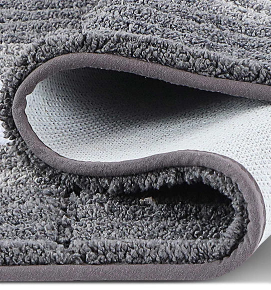Hermosa Quick Dry Anti skid Bath Mat Charcoal
