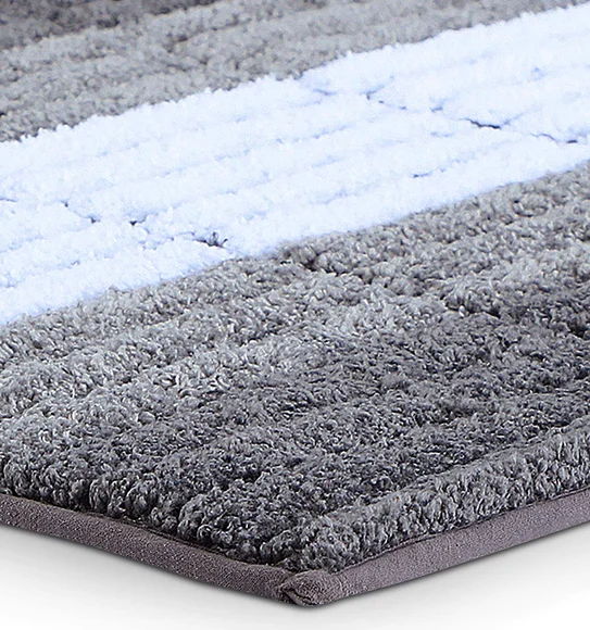 Hermosa Quick Dry Anti skid Bath Mat Charcoal