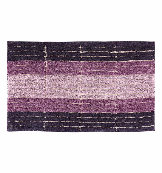 Hermosa Quick Dry Anti skid Bath Mat Plum and Purple