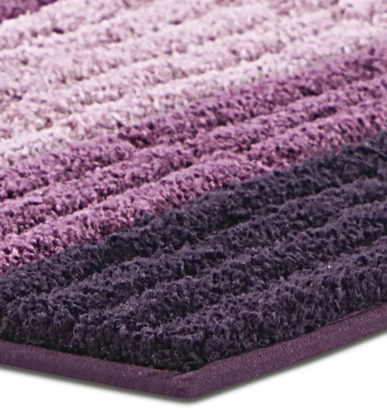 Hermosa Quick Dry Anti skid Bath Mat Plum and Purple