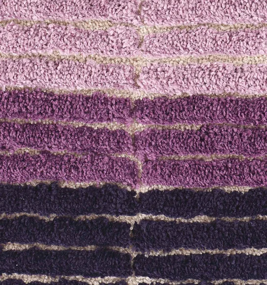 Hermosa Quick Dry Anti skid Bath Mat Plum and Purple