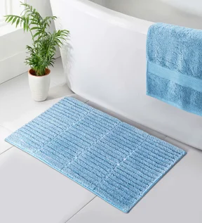 Hermosa Quick Dry Anti skid Bath Mat Aqua