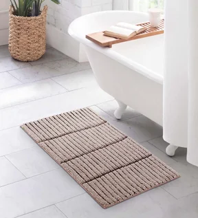 Hermosa Quick Dry Anti skid Bath Mat Brown