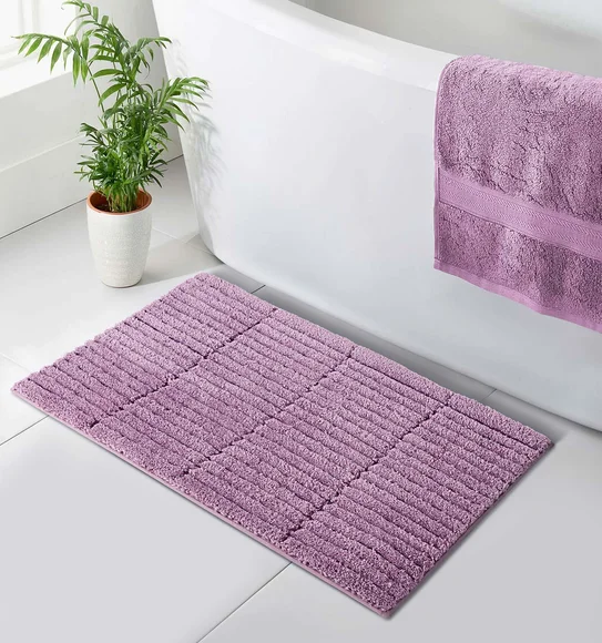 Hermosa Quick Dry Anti skid Bath Mat Plum