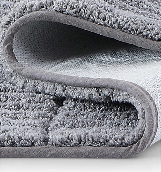 Hermosa Quick Dry Anti skid Bath Mat Silver