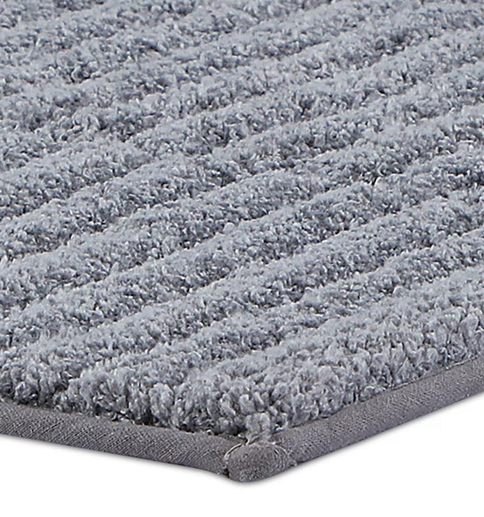 Hermosa Quick Dry Anti skid Bath Mat Silver