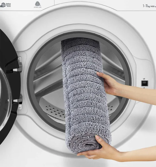 Hermosa Quick Dry Anti skid Bath Mat Silver