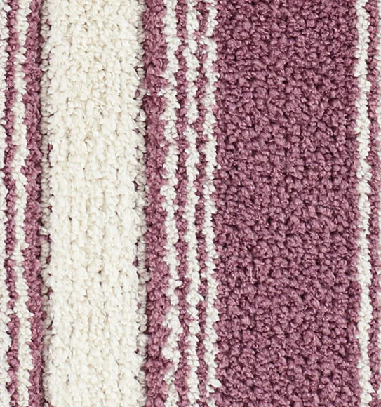 Hermosa Quick Dry Anti skid Bath Mat Plum and Cream