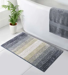 Hermosa Quick Dry Anti skid Bath Mat Grey