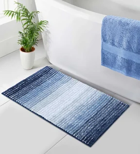 Hermosa Quick Dry Anti skid Bath Mat Blue
