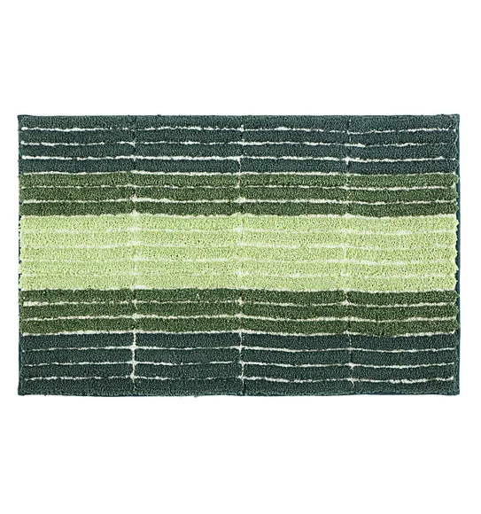 Hermosa Quick Dry Anti skid Bath Mat Green and Olive