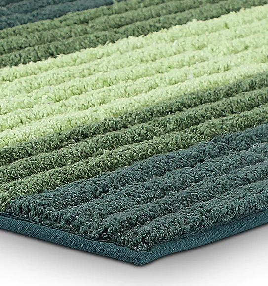 Hermosa Quick Dry Anti skid Bath Mat Green and Olive