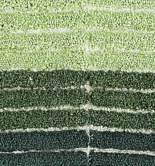 Hermosa Quick Dry Anti skid Bath Mat Green and Olive