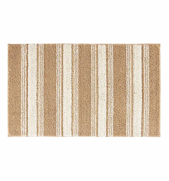 Hermosa Quick Dry Anti skid Bath Mat Beige and Cream