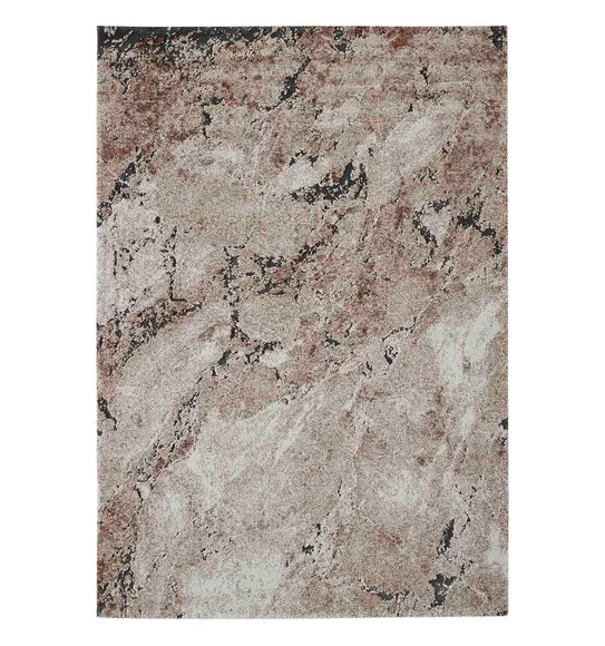 Cyrus Abstract Carpet Grey and Orange