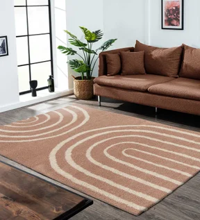 Stella Modern Carpet Peach