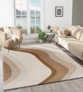 Moon Abstract Runner Cream Rust