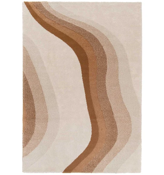 Moon Abstract Carpet Cream Rust