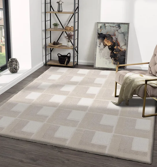 Cocoon Geometric Carpet Beige