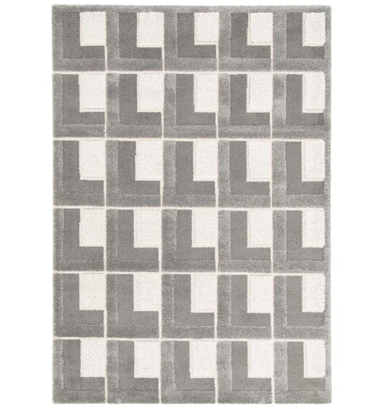 Cocoon Geometric Carpet Grey Cream