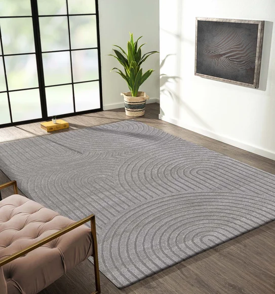 Cocoon Geometric Carpet Grey