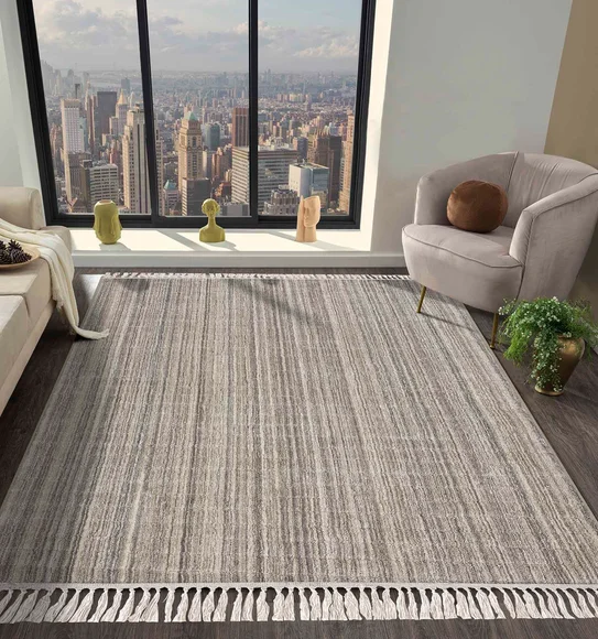 Milange 2 Striped Carpet Taupe