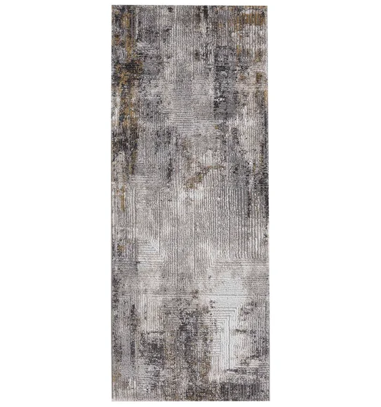 Norway Abstract Runner Cream and Grey