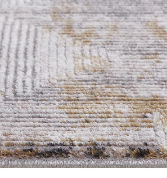 Norway Abstract Runner Cream and Grey
