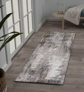 Norway Abstract Runner Cream and Grey