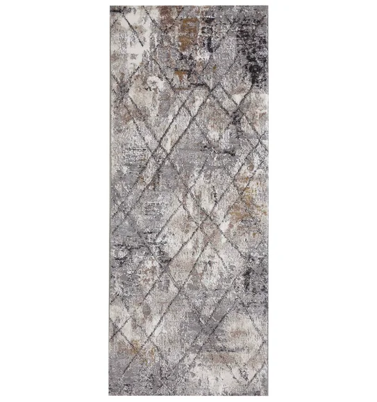 Norway Abstract Runner Grey and Brown
