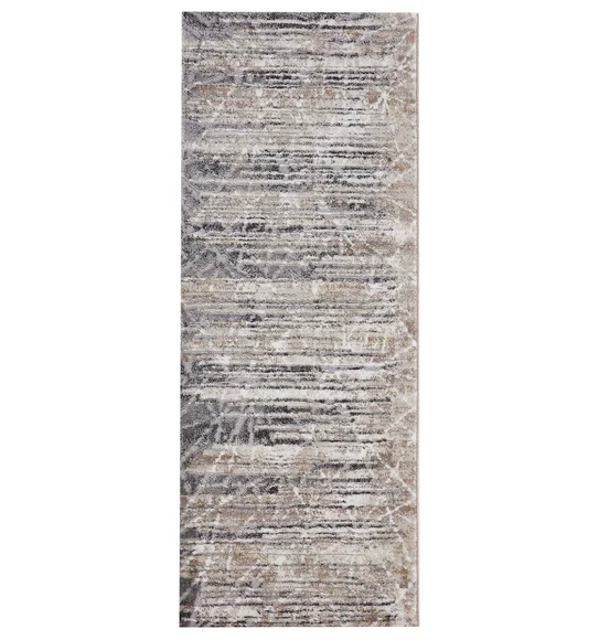 Norway Abstract Runner Beige and Grey
