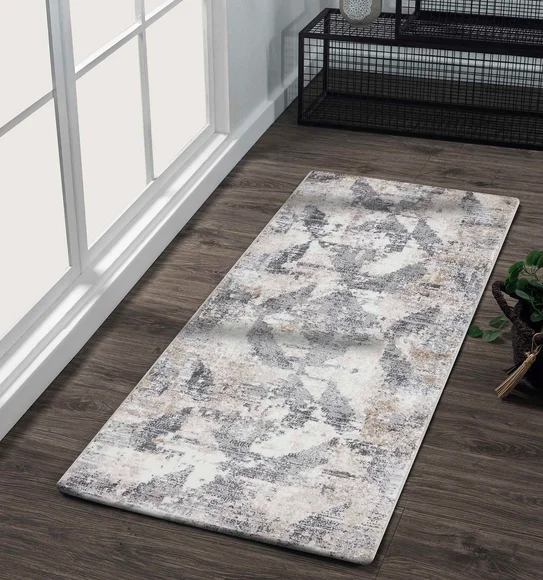 Norway Abstract Runner Grey and Beige