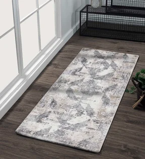 Norway Abstract Runner Grey and Beige