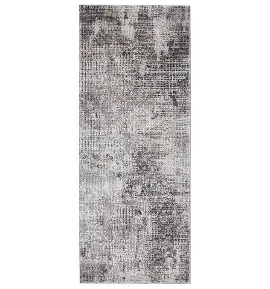 Norway Abstract Runner Charcoal and Cream