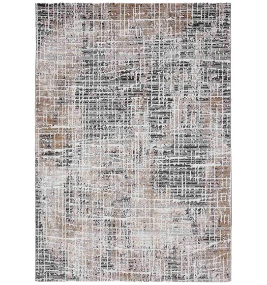 Norway Abstract Carpet Beige and Charcoal