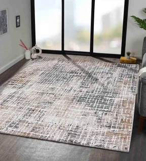 Norway Abstract Carpet Beige and Charcoal