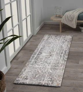 Norway Abstract Runner Cream and Brown