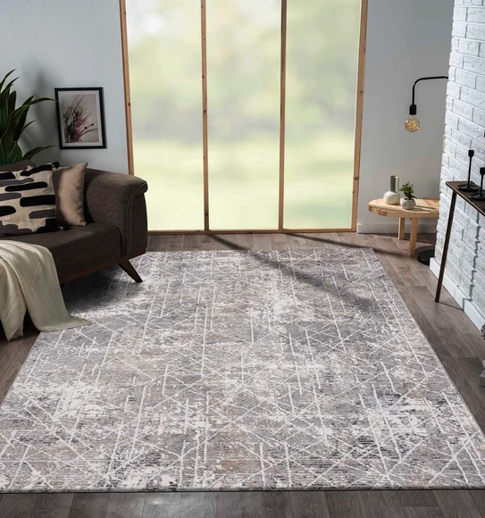 Norway Abstract Carpet Grey and Cream