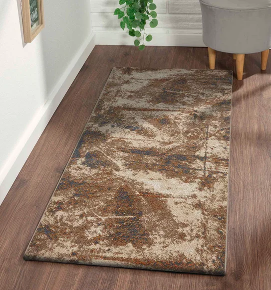 Kristy Abstract Runner Brown Beige