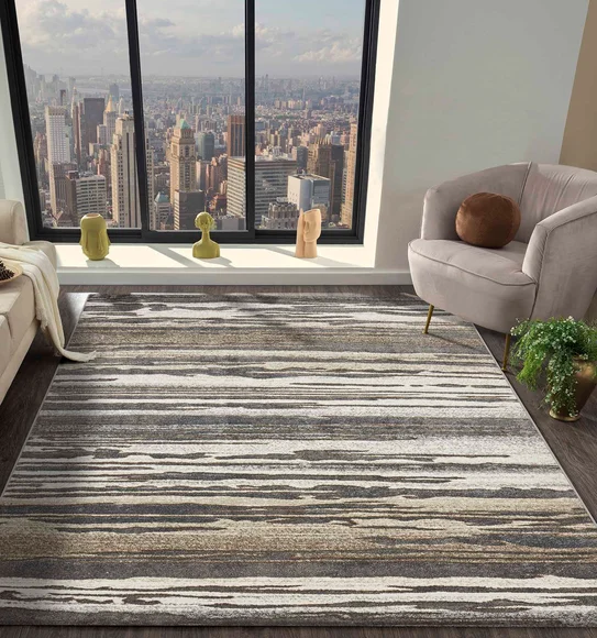 Malaga Abstract Carpet Brown