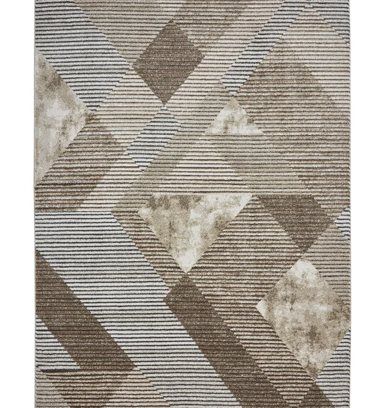Malaga Geometric Carpet L.Brown